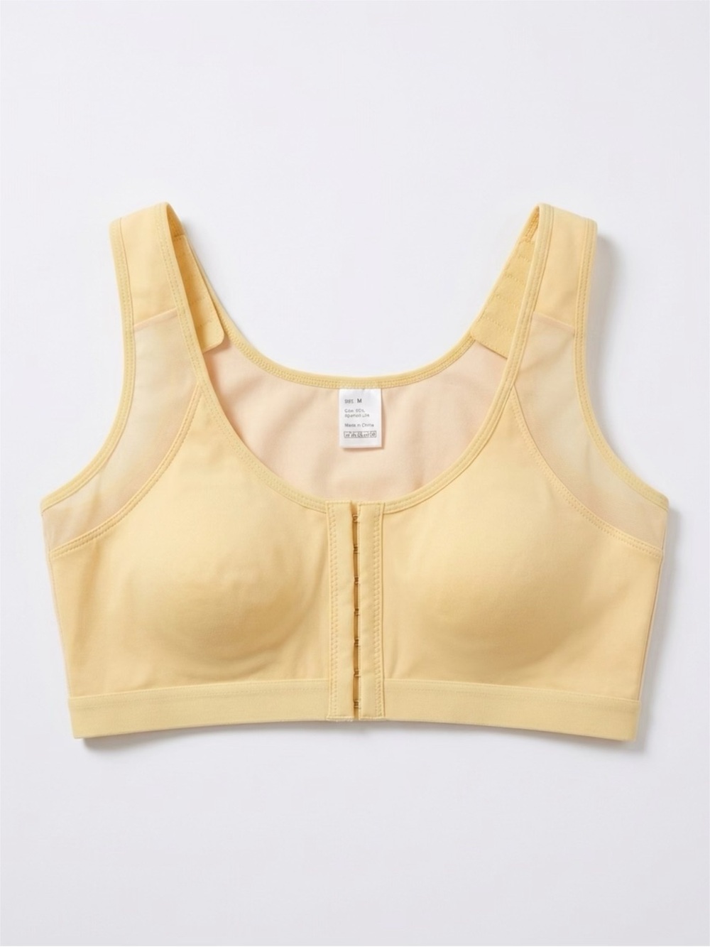 Amazon Women's Front-Closure Wireless Bra in Pale Yellow